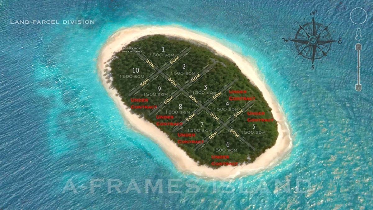 Pulau Pananggalat yang disebut dijual oleh situs properti internasional. (net)